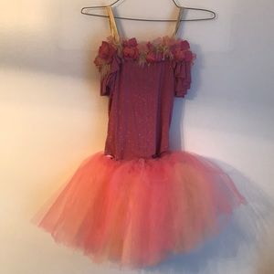 Pink flower Dance Costume